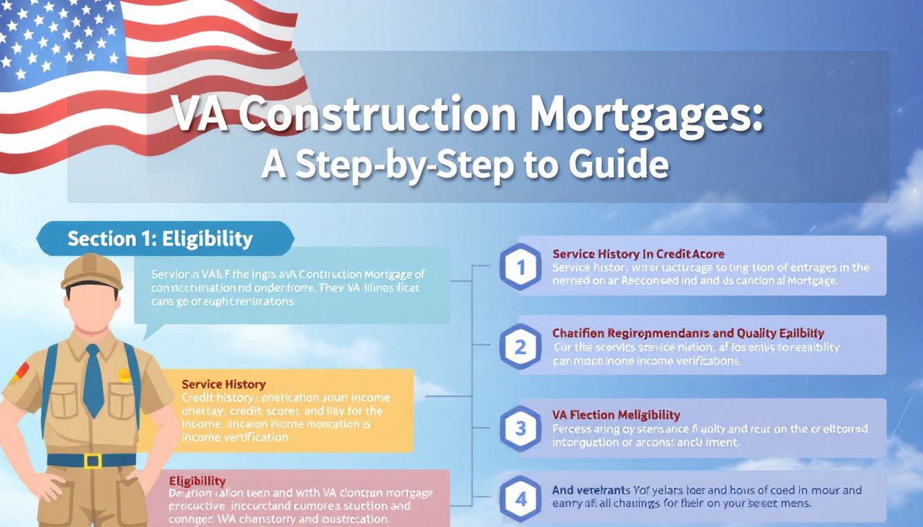 A visual representation of VA construction mortgages, showcasing building plans and financing options.